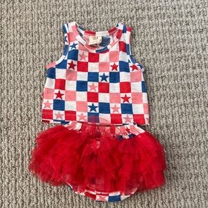 Starry Red and Blue Diaper Cover Set